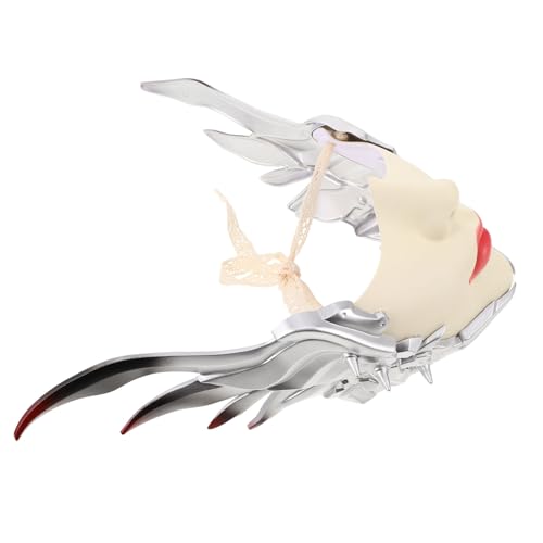 WRITWAA Mechanische Steampunk Halbmaske für Frauen Futuristische Maskerade Maske für Halloween Cosplay Karneval und Partys Leicht Komfortabel und Detailreich von WRITWAA