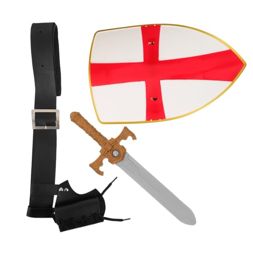 WRITWAA Medieval Knight Costume Set mit Detailreichem Schild Schwertgürtel und Schwerthalter Renaissance Cosplay Zubehör für Ritter Piraten und Wikinger Komfortables Mittelalterliches WRITWAA Medieval Knight Costume Set mit Detailreichem Schild Schwertgürtel und Schwerthalter Renaissance Cosplay Zubehör für Ritter Piraten und Wikinger Komfortables Mittelalterliches von WRITWAA