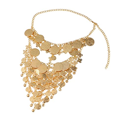 WRITWAA Metallene Ketten Bauch Tanz Veloursmaske mit Glänzenden Ketten für Partys Maskerade und Karneval Verstellbare Gesichtskette für Frauen für Halloween und Hochzeiten von WRITWAA