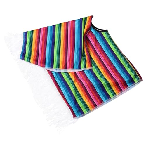 WRITWAA Mexikanischer Schal Mit Kulturellem Flair Für Kinder Atmungsaktiver Umhang Verkleidungsumhang Für Jungen Und Mädchen Party- Und Halloween-spielzeug von WRITWAA