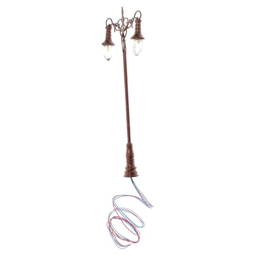 WRITWAA Miniatur Gartenlampe Modell Hoflicht mit Warmweißem Licht Dekorative Moos microlandschaft für Puppenhaus und Sandtisch Filigrane Verarbeitung Langlebige Miniatur Gartendekoration von WRITWAA