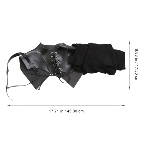WRITWAA Bequemer Und Stylischer Herrenumhang Mittelalterlicher Vintage-umhang Mit Einer Schulter Cosplay-kostüm Schwarz Für Halloween von WRITWAA