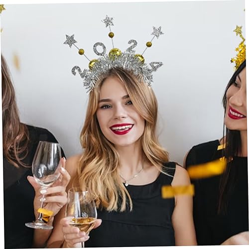 WRITWAA Neujahrs Haarreif Festlich Leichtes Haar Party Accessoire Unisex Silvester Foto Requisite für Familien und Gruppenfotos von WRITWAA