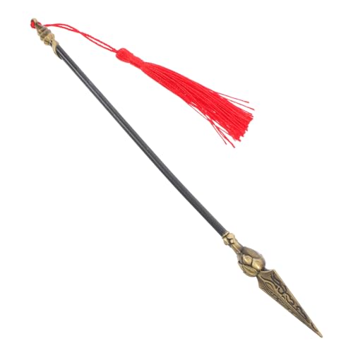 WRITWAA Nezha Model Fire Speed ​​Lance Toys mit Feuerspitzen Fire Speed ​​Lance Playthings für das Spiel Party Fire Tipped Lance Toy Üben Zinklegierung Black von WRITWAA