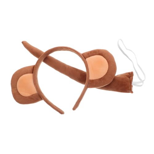 WRITWAA Niedliches Affenohren-set mit Stirnband und Verstellbar für Erwachsene Weiches Haarband für Gesichtspflege Cosplay Kostüm Zubehör für Partys und Familienaktivitäten von WRITWAA