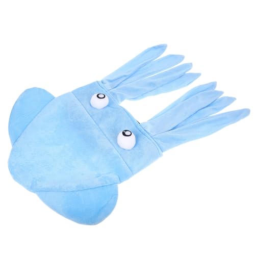 WRITWAA Oktopushut Lustige Und Verrückte Partyhüte: Plüsch-Tintenfischhut Kostümzubehör Weiche Tierkappe Für Ostern Halloween Maskerade Cosplay-Requisite von WRITWAA