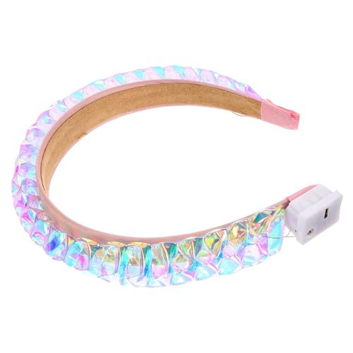 WRITWAA Party Haarreif für Leichtes Farbenfrohes Stirnband mit Leuchtender Wellenfolie für Geburtstag Karneval und Festliche Anlässe Modisches Auffälliges Haarschmuck Accessoire von WRITWAA