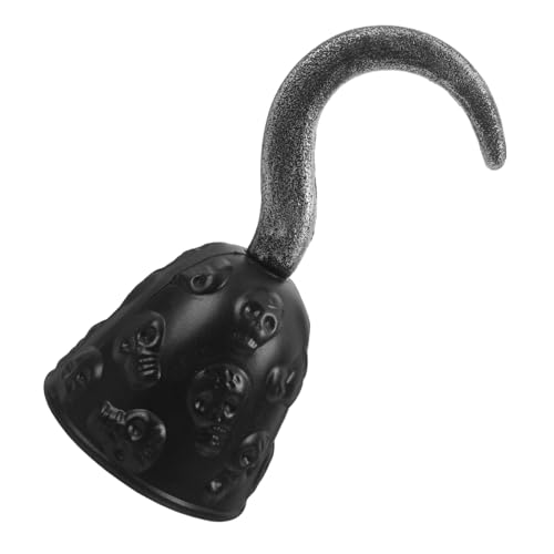 WRITWAA Piratenhaken Dekoration Vintage-deko Piraten-Accessoires Für Herren Halloween-Party-Piraten-Requisiten Haken Kostüm Piraten-Cosplay-Tools Halloween-kostüme Stütze Black PVC WRITWAA Piratenhaken Dekoration Vintage-deko Piraten-Accessoires Für Herren Halloween-Party-Piraten-Requisiten Haken Kostüm Piraten-Cosplay-Tools Halloween-kostüme Stütze Black PVC von WRITWAA