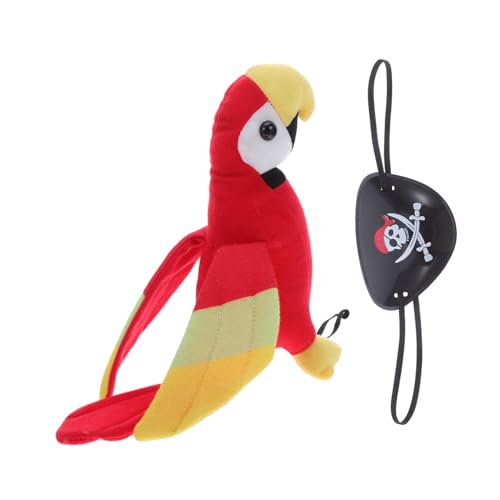 WRITWAA Piratenpapagei Schulterkostüm mit Skull Hut Realistisches Piratenkostüm Zubehör für Halloween Party und Piraten Cosplay Teiliges Langlebiges Plüschspielzeug WRITWAA Piratenpapagei Schulterkostüm mit Skull Hut Realistisches Piratenkostüm Zubehör für Halloween Party und Piraten Cosplay Teiliges Langlebiges Plüschspielzeug von WRITWAA