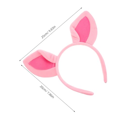 WRITWAA Plüsch Schwein Ohren Haarreif Weiches Tier Kostüm Stirnband für Frauen Mädchen Party Cosplay Accessoire Rosa Niedlich Leicht und Bequem von WRITWAA