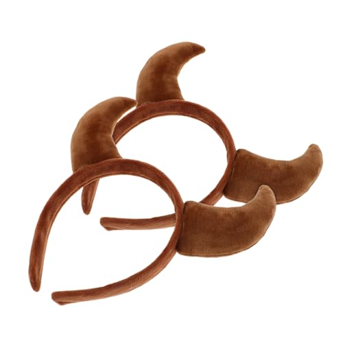 WRITWAA Plüsch Teufelshorn Haarreifen Weiches Kuh-horn Stirnband Cosplay Dämonenohren Haarschmuck Bequemes Gothic Accessoire für Halloween Weihnachten Mottoparty Dunkelbraun WRITWAA Plüsch Teufelshorn Haarreifen Weiches Kuh-horn Stirnband Cosplay Dämonenohren Haarschmuck Bequemes Gothic Accessoire für Halloween Weihnachten Mottoparty Dunkelbraun von WRITWAA