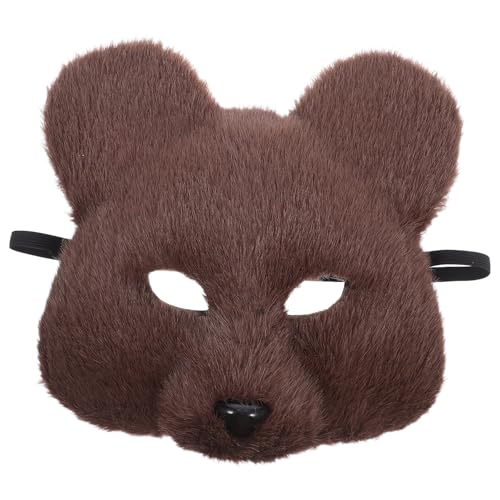 WRITWAA Realistische Braunbärmaske für Halloween, Cosplay, Plüschtier-Kopfbedeckung für Maskenbälle, lebensechtes Kostümzubehör für Erwachsene WRITWAA Realistische Braunbärmaske für Halloween, Cosplay, Plüschtier-Kopfbedeckung für Maskenbälle, lebensechtes Kostümzubehör für Erwachsene von WRITWAA