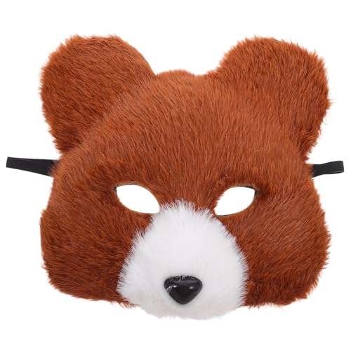 WRITWAA Realistische Braunbärmaske für Halloween, Cosplay, Plüschtier-Kopfbedeckung für Maskenbälle, lebensechtes Kostümzubehör für Erwachsene WRITWAA Realistische Braunbärmaske für Halloween, Cosplay, Plüschtier-Kopfbedeckung für Maskenbälle, lebensechtes Kostümzubehör für Erwachsene von WRITWAA