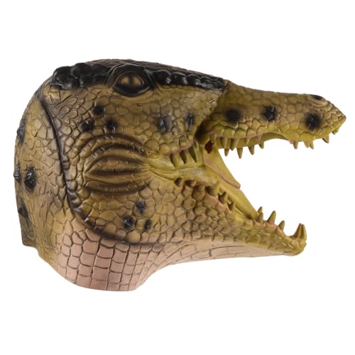 WRITWAA Realistisches Krokodil Kopf Masken Cosplay Bequemes Langlebiges Kostümzubehör für Halloween Party Tier Maske für Erwachsene und Jugendliche Auffällige Tierkopfbedeckung WRITWAA Realistisches Krokodil Kopf Masken Cosplay Bequemes Langlebiges Kostümzubehör für Halloween Party Tier Maske für Erwachsene und Jugendliche Auffällige Tierkopfbedeckung von WRITWAA