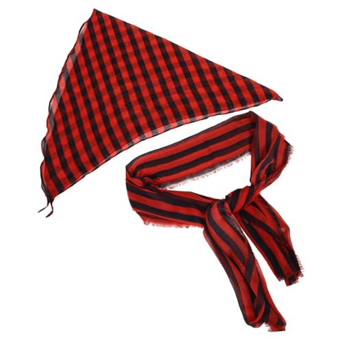 WRITWAA Piraten Kopftuch Damen Piratenzubehör Bandana Piratenkostüm Zubehör für Damen und Herren von WRITWAA