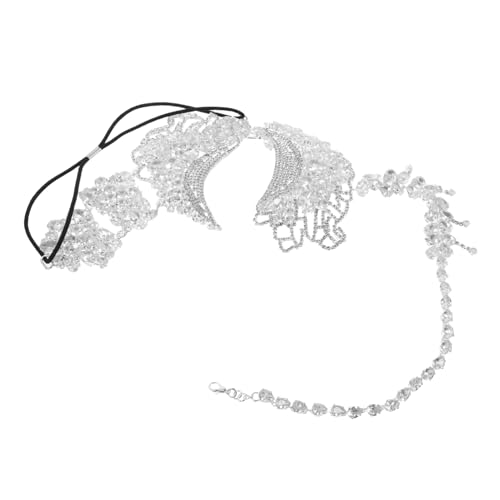 WRITWAA Rhinestone Damen Venetian Halbmaske mit Elastischem Band Funkelnd Wiederverwendbar Leicht Geeignet für Karneval Halloween Ball und Kostümparty von WRITWAA