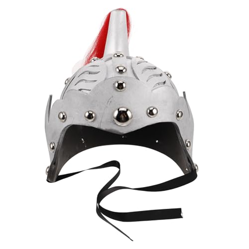 WRITWAA Ritterhelm Silber Historisch Detailreich Soldatenhelm für Jungen und Mädchen Robustes Material Langlebig für Theater Rollenspiel Halloween und Kostümspaß von WRITWAA