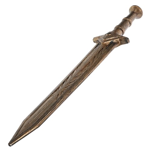 WRITWAA Roman Requisite Goldener Breiter Schwertspielzeug für Halloween Party Cosplay Mittelalter Kostüm Zubehör Sicher und Handlich von WRITWAA