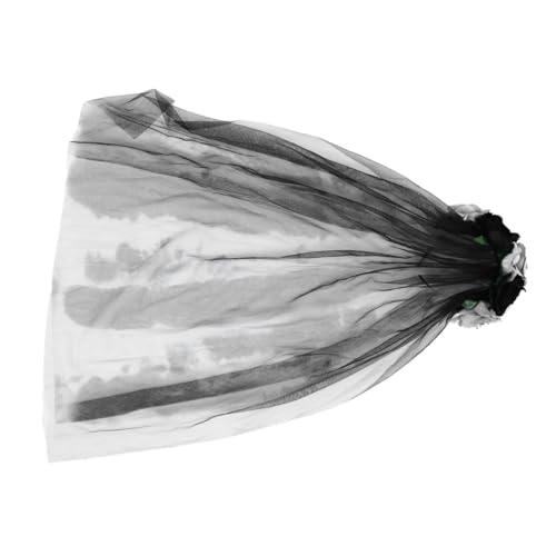 WRITWAA Schleier Stirnband für Halloween Kostüm Schwarzes und Graues Haarschmuck Accessoire mit Design für Partys und Cosplay Einzigartiges Modisches von WRITWAA