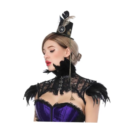 WRITWAA Schwarzer Umhang mit Federspitze Spitzen Cosplay kostüm Cape Halloween Party Cape Leichte und Bequeme Verkleidung für Kostümpartys WRITWAA Schwarzer Umhang mit Federspitze Spitzen Cosplay kostüm Cape Halloween Party Cape Leichte und Bequeme Verkleidung für Kostümpartys von WRITWAA