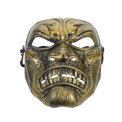 WRITWAA Spartanische Maske Cosplay-Maske Krieger Maske Einzigartige Maske Partymasken masken für halloween Halloween-Maske Griechische Maske Kriegermaske Krieger Vollmaske Plastik Golden von WRITWAA
