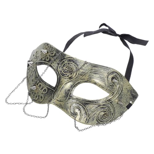 WRITWAA Steampunk Halbgesichts Maske mit Ketten Akzenten Robuste Cosplay Gesicht Maske für Herren Damen für Halloween Karneval Bühnenauftritte WRITWAA Steampunk Halbgesichts Maske mit Ketten Akzenten Robuste Cosplay Gesicht Maske für Herren Damen für Halloween Karneval Bühnenauftritte von WRITWAA