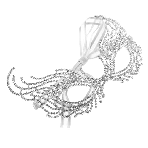 WRITWAA Elegante Maskerade-maske Mit Strass-kopfschmuck Einfaches Styling Für Damen Party Abendessen Karneval Zufällige Farbe von WRITWAA