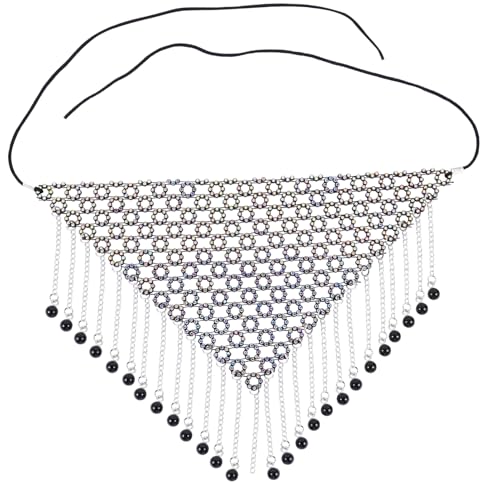 WRITWAAus Metall Und Strass Halbmaske Zum Tanzen Netzschmuck Partyaccessoire Gesichtsdekor Mit Quaste von WRITWAA