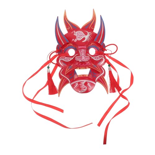 WRITWAA Traditionelle Japanische Dämonenmaske Kunststoff Vollgesicht Monstermaske für Halloween Cosplay Karneval und Maskerade Partys Unisex Wiederverwendbar und Pflegeleicht von WRITWAA