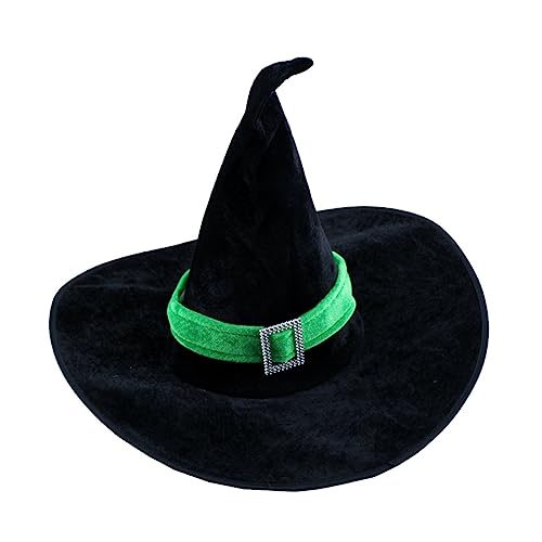 WRITWAA Velour Hexenhut Schwarz und Grün Halloween Kostüm Accessoire Sorceress Party Hut Karneval und Verkleidung Damen Hexenkostüm Zubehör Zufällige Farbe Zufällige Farbe WRITWAA Velour Hexenhut Schwarz und Grün Halloween Kostüm Accessoire Sorceress Party Hut Karneval und Verkleidung Damen Hexenkostüm Zubehör Zufällige Farbe Zufällige Farbe von WRITWAA