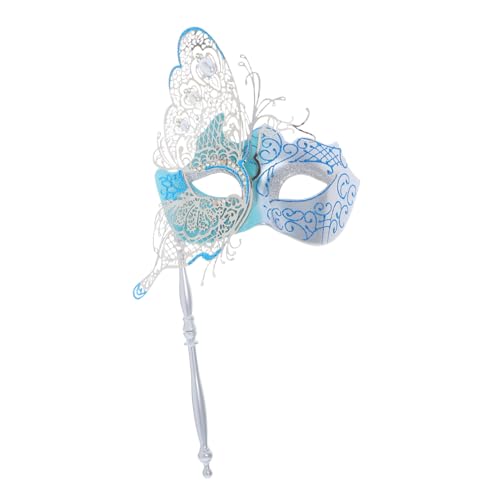 WRITWAA Venetian Metall Schmetterling Maske mit Stab Leichte Damen Masquerade Halloween Prom Ball Party Maske für Karneval Mardi Gras Abendveranstaltungen WRITWAA Venetian Metall Schmetterling Maske mit Stab Leichte Damen Masquerade Halloween Prom Ball Party Maske für Karneval Mardi Gras Abendveranstaltungen von WRITWAA