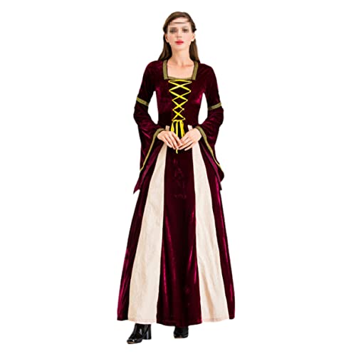 WRITWAA Vintage Mittelalter Kleid Für Damen Elegantes Langes Cosplay Kleid Im Viktorianischen Stil Tanzkleid Für Rollenspiel Und Partys WRITWAA Vintage Mittelalter Kleid Für Damen Elegantes Langes Cosplay Kleid Im Viktorianischen Stil Tanzkleid Für Rollenspiel Und Partys von WRITWAA