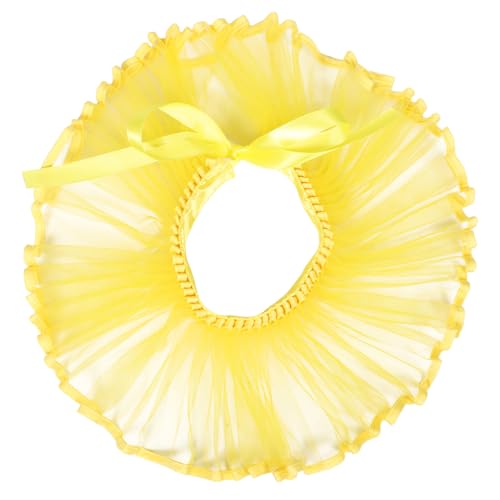 WRITWAA Vintage Rüschenkragen Abnehmbarer Tüllkragen für Mittelalter Kostüme Halloween Festivals und Cosplay Unisex Elegantes Accessoire Goldener Farbe von WRITWAA