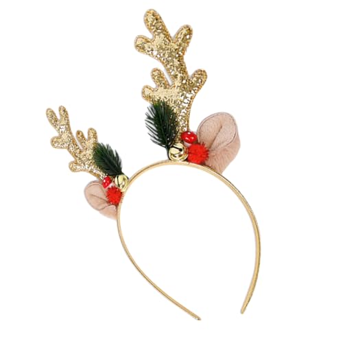 WRITWAA Weihnachtlicher Rentier Haarreif mit Goldfarbenen Glitzerelementen und Schellen Festlicher Kopfschmuck für Damen und Herren Vielseitig Kombinierbar Langlebig für Mehrere Saisons WRITWAA Weihnachtlicher Rentier Haarreif mit Goldfarbenen Glitzerelementen und Schellen Festlicher Kopfschmuck für Damen und Herren Vielseitig Kombinierbar Langlebig für Mehrere Saisons von WRITWAA