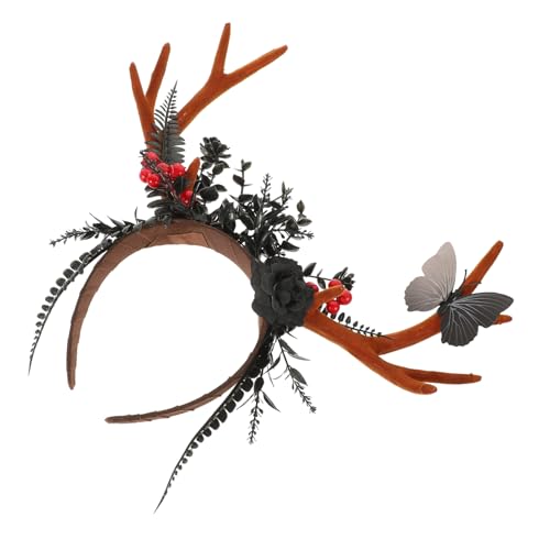 WRITWAA Weihnachtliches Hirschgeweih Haarreif Kunststoff Antler Headband Cosplay Party Haarband Festliche Kopfbedeckung für Weihnachten und Karneval WRITWAA Weihnachtliches Hirschgeweih Haarreif Kunststoff Antler Headband Cosplay Party Haarband Festliche Kopfbedeckung für Weihnachten und Karneval von WRITWAA