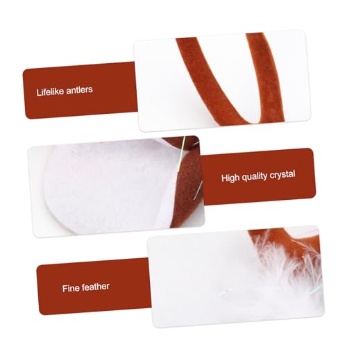 WRITWAA Weihnachtliches Rentiergeweih Haarreif Leichtes Cosplay Stirnband Festival Kopfschmuck für Weihnachtsfeier Karneval Party von WRITWAA