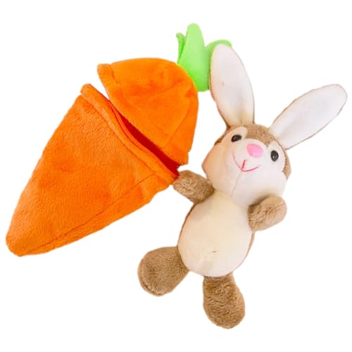 WRITWAA Karotten Kaninchen Verstecktes Hasenspielzeug Taschenanhänger Kaninchen Im Karotten-schlüsselanhänger Kaninchen-plüschtiere Plüsch-Osterhase Eichhörnchen von WRITWAA