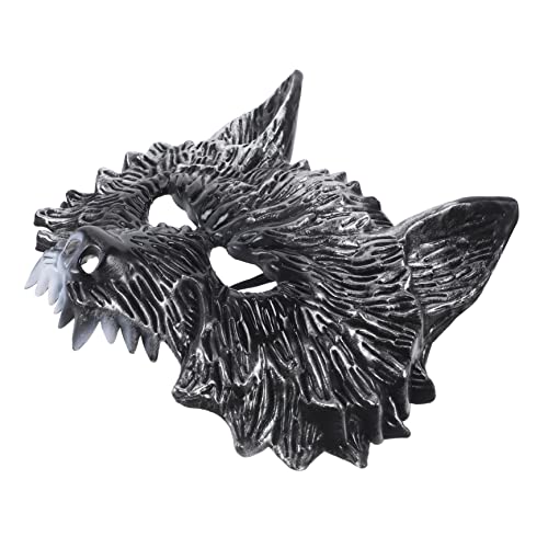 WRITWAA Wolfsmaske Zombie Gesichtsmaske LED Gesichtsmaske Kostüm Requisiten Horror Gruselmaske Pelzige Halloween Breite Vollgesichtsmaske Kostüm Halloween von WRITWAA