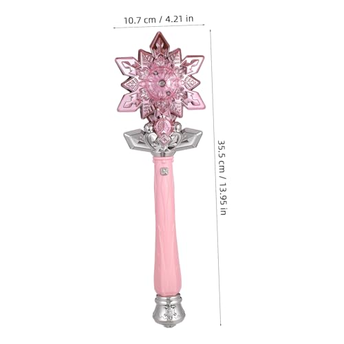 WRITWAA Zauberstab Sprühen Zauberstab Leuchtende Partyversorgung Für Kleinkinder Mit Prinzessin Für Glühend Schneeflocke Rosa Plastik von WRITWAA