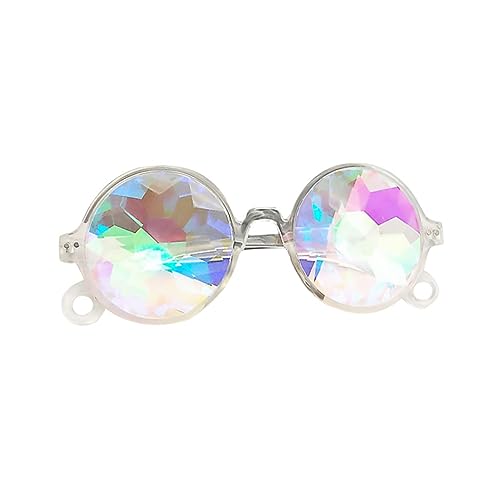 WRITWAA Zubehör Gläser Umgedrehte Brille Kaleidoskop- Verschleißfeste Partybrille n Für Überbrillen Für Frauen Zarte Spaßbrille Lustige Brille Mode Kostüme Empfindlich Glas von WRITWAA