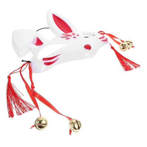 WRITWAA Leichte Dekorative Halloween-hasenmaske für Cosplay Halbgesichts-partyzubehör Karnevalsmaske Halloween-zubehör von WRITWAA