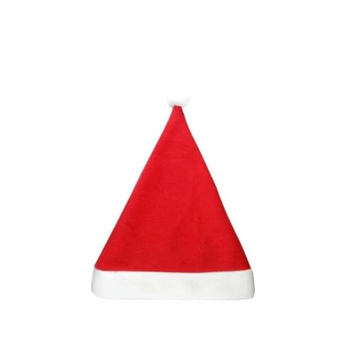 Weihnachtsmütze, rot, für Erwachsene und Kinder, Vliesstoff, Weihnachtsmann, Weihnachtsmütze, Weihnachtsgeschenk, groß, 1 Stück Weihnachtsmütze, rot, für Erwachsene und Kinder, Vliesstoff, Weihnachtsmann, Weihnachtsmütze, Weihnachtsgeschenk, groß, 1 Stück von WRJLIN