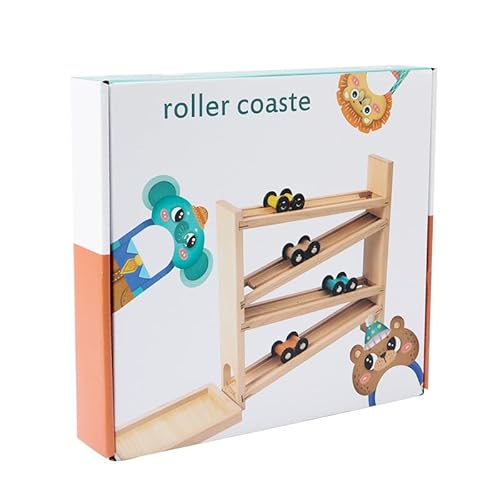 WRQIOO 2 in 1 Kugelbahn Holz, Autorennbahn Murmelbahn, Holzauto-Rampen-Rennbahn-Spielzeug, Große Kugelbahn Holz mit 4 Autos, 2 Bälle, 4 Schichten Rennstrecke Geschenk für Ab 1 Jahren WRQIOO 2 in 1 Kugelbahn Holz, Autorennbahn Murmelbahn, Holzauto-Rampen-Rennbahn-Spielzeug, Große Kugelbahn Holz mit 4 Autos, 2 Bälle, 4 Schichten Rennstrecke Geschenk für Ab 1 Jahren von WRQIOO
