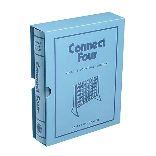 WS Game Company Connect Four Vintage Bücherregal-Edition für 2 Spieler ab 6 Jahren von WS Game Company