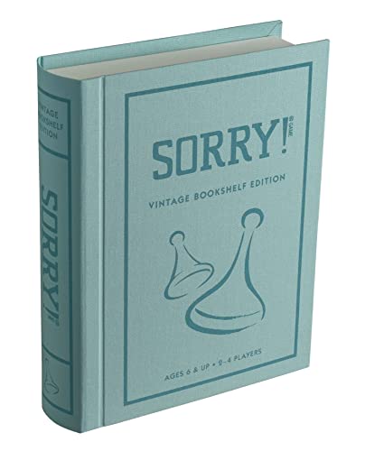 WS Game Company Sorry! Vintage Bücherregal-Edition: Brettspiel für 2-4 Spieler ab 6 Jahren von WS Game Company
