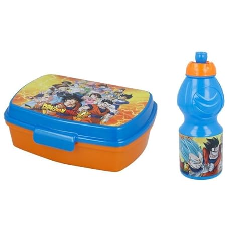WS-Trend Anime Dragonball Kinder 2-teiliges Lunch Set Brotdose + Trinkflasche von WS-Trend