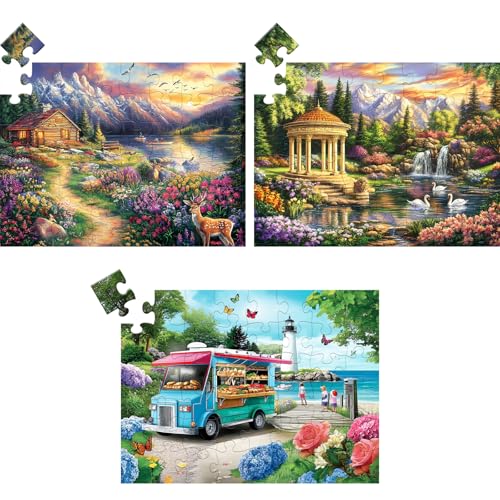3 Pack 48 große Teile Puzzle für Senioren Alzheimer Puzzles Demenz Alzheimer Produkte Aktivitäten für ältere Erwachsene Berge Dorf Meer Einfaches Puzzle kognitive Spiele mit 3 Aufbewahrungstaschen 3 Pack 48 große Teile Puzzle für Senioren Alzheimer Puzzles Demenz Alzheimer Produkte Aktivitäten für ältere Erwachsene Berge Dorf Meer Einfaches Puzzle kognitive Spiele mit 3 Aufbewahrungstaschen von WSCXSC