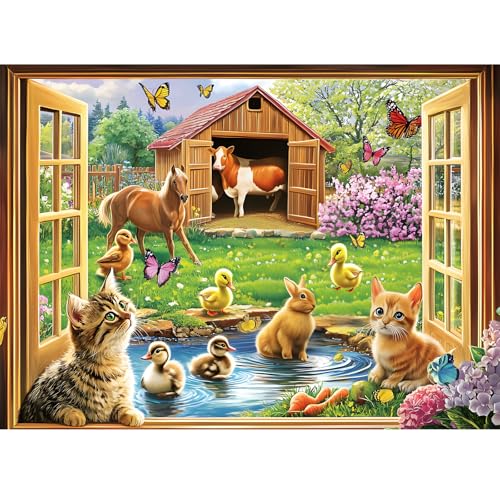 500 Teile Puzzles für Erwachsene, lustige Katze, Tier-Puzzle, 500 Teile, Erwachsenen-Puzzle, Haustierliebhaber, Familie, herausforderndes Spiel, Geschenk für Freunde, 50,5 x 38,1 cm 500 Teile Puzzles für Erwachsene, lustige Katze, Tier-Puzzle, 500 Teile, Erwachsenen-Puzzle, Haustierliebhaber, Familie, herausforderndes Spiel, Geschenk für Freunde, 50,5 x 38,1 cm von WSCXSC