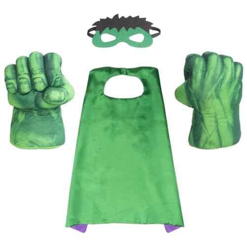 WSDDFG Kinder Plüsch Boxhandschuhe Set mit Umhang und Augenpatch Cosplay Kostüme für Kinder Party Festival Geschenke für Kinder von WSDDFG