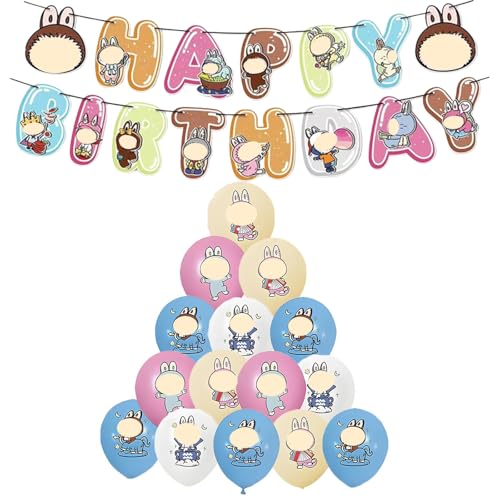 21 Stück Geburtstagsdekoration, 20 Luftballons und 1 Banner Party-Set, komplette Dekorationen für Themenfeiern und besondere Anlässe, ideal für Geburtstagsfeiern und festliche Zusammenkünfte von WSDFTQ